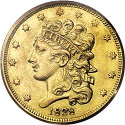 1838 $5 AU53 PCGS