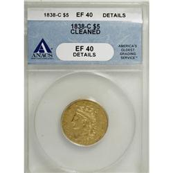 1838-C $5 XF40 ANACS