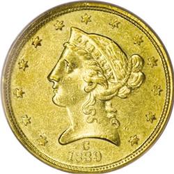 1839-C $5 XF45 PCGS