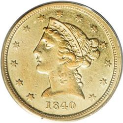 1840-C $5 AU50 PCGS