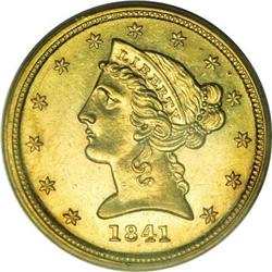 1841-C $5 AU53 PCGS