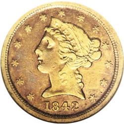 1842-C $5 Large Date XF45 NGC