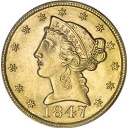 1847 $5 MS63 PCGS