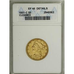 1851-C $5 XF45 ANACS