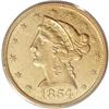 Image 1 : 1854-C $5 AU58 PCGS