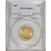 Image 3 : 1857 $5 MS62 PCGS