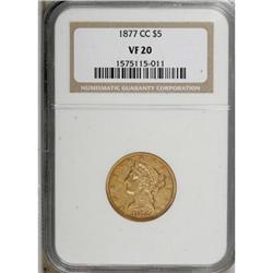 1877-CC $5 VF20 NGC