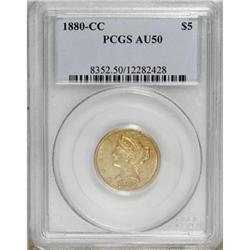 1880-CC $5 AU50 PCGS