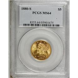 1880-S $5 MS64 PCGS