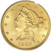 Image 1 : 1907-D $5 MS66 PCGS