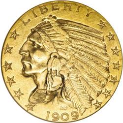 1909-O $5 AU58 ANACS