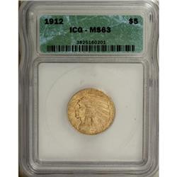 1912 $5 MS63 ICG