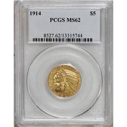 1914 $5 MS62 PCGS