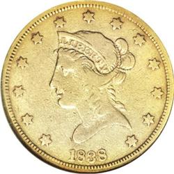 1838 $10 VF20 NGC