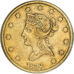 1838 $10 VF25 PCGS