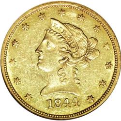 1844-O $10 AU58 NGC