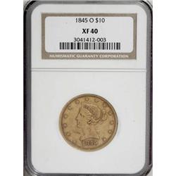 1845-O $10 XF40 NGC