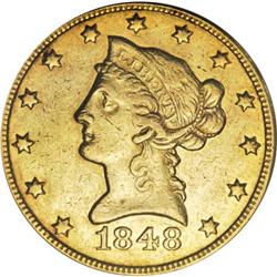 1848-O $10 AU50 PCGS