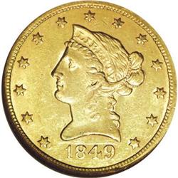 1849 $10 MS61 NGC