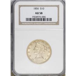 1856 $10 AU58 NGC