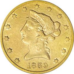 1859-S $10 VF20 PCGS