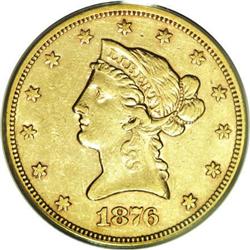 1876-S $10 XF45 PCGS