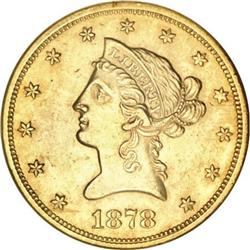 1878-S $10 AU58 NGC