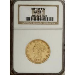 1881-O $10 AU53 NGC