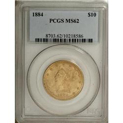 1884 $10 MS62 PCGS