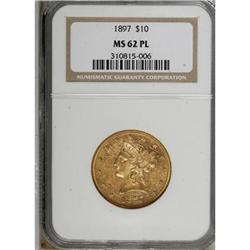 1897 $10 Prooflike MS62 NGC