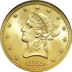 1899 $10 MS65 NGC