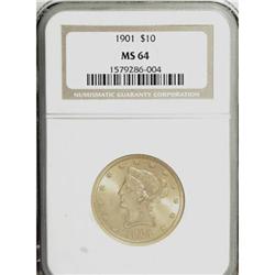 1901 $10 MS64 NGC