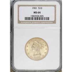 1901 $10 MS64 NGC