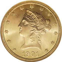 1901 $10 MS66 NGC
