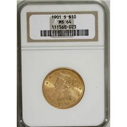 1901-S $10 MS64 NGC