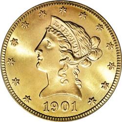 1901-S $10 MS65 PCGS