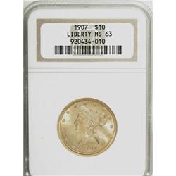 1907 $10 MS63 NGC