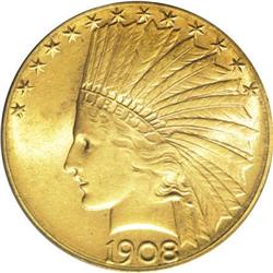 1908-S $10 MS62 PCGS