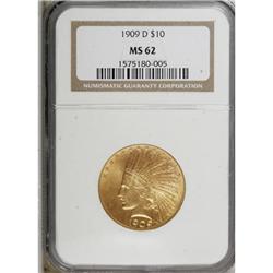1909-D $10 MS62 NGC