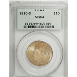 1910-D $10 MS64 PCGS