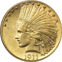 1911-D $10 AU58 PCGS