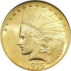 1915-S $10 AU58 NGC