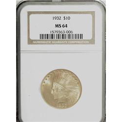1932 $10 MS64 NGC