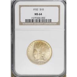 1932 $10 MS64 NGC