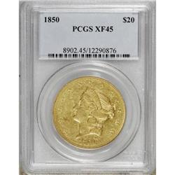1850 $20 XF45 PCGS