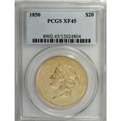 1850 $20 XF45 PCGS