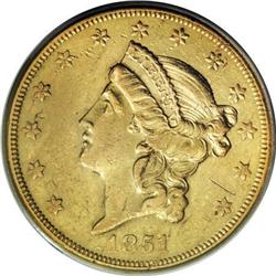 1851-O $20 AU50 PCGS