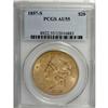 1857-S $20 AU55 PCGS