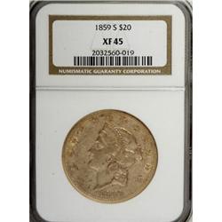 1859-S $20 XF45 NGC