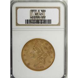 1859-S $20 XF45 NGC